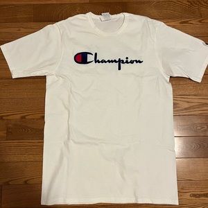 Champion shirt with felt logo